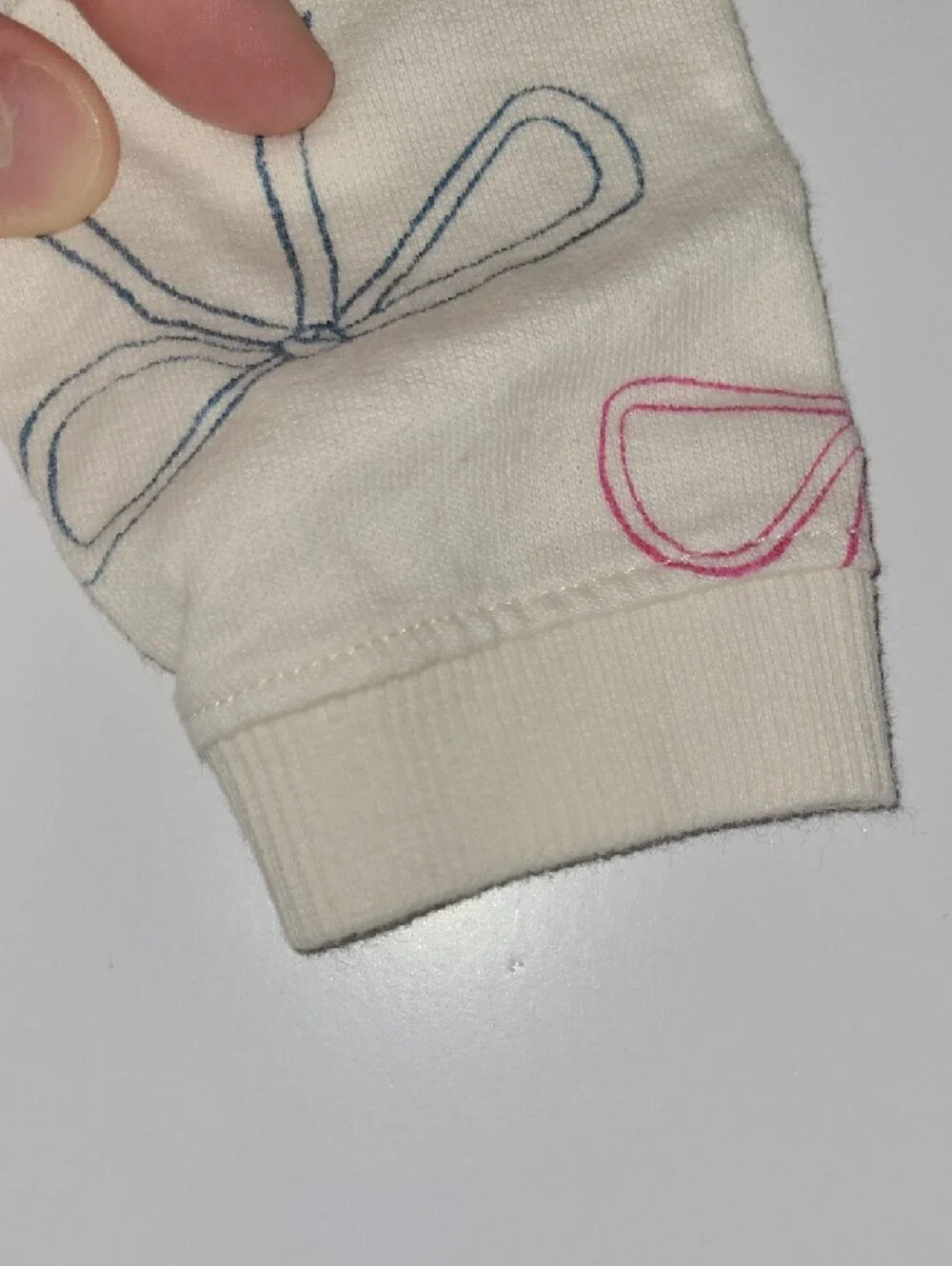 Carter's Cream Bow Print Three Piece Set with Pink Bodysuit.  Size 6 Months.